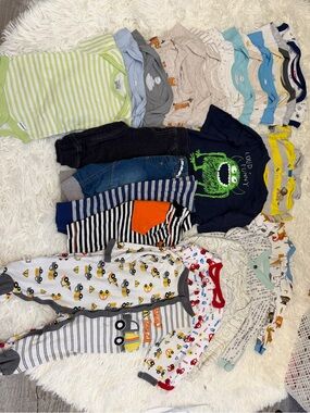 Mixed Baby Boys Onesie & Outfit Bundle - Multi Color